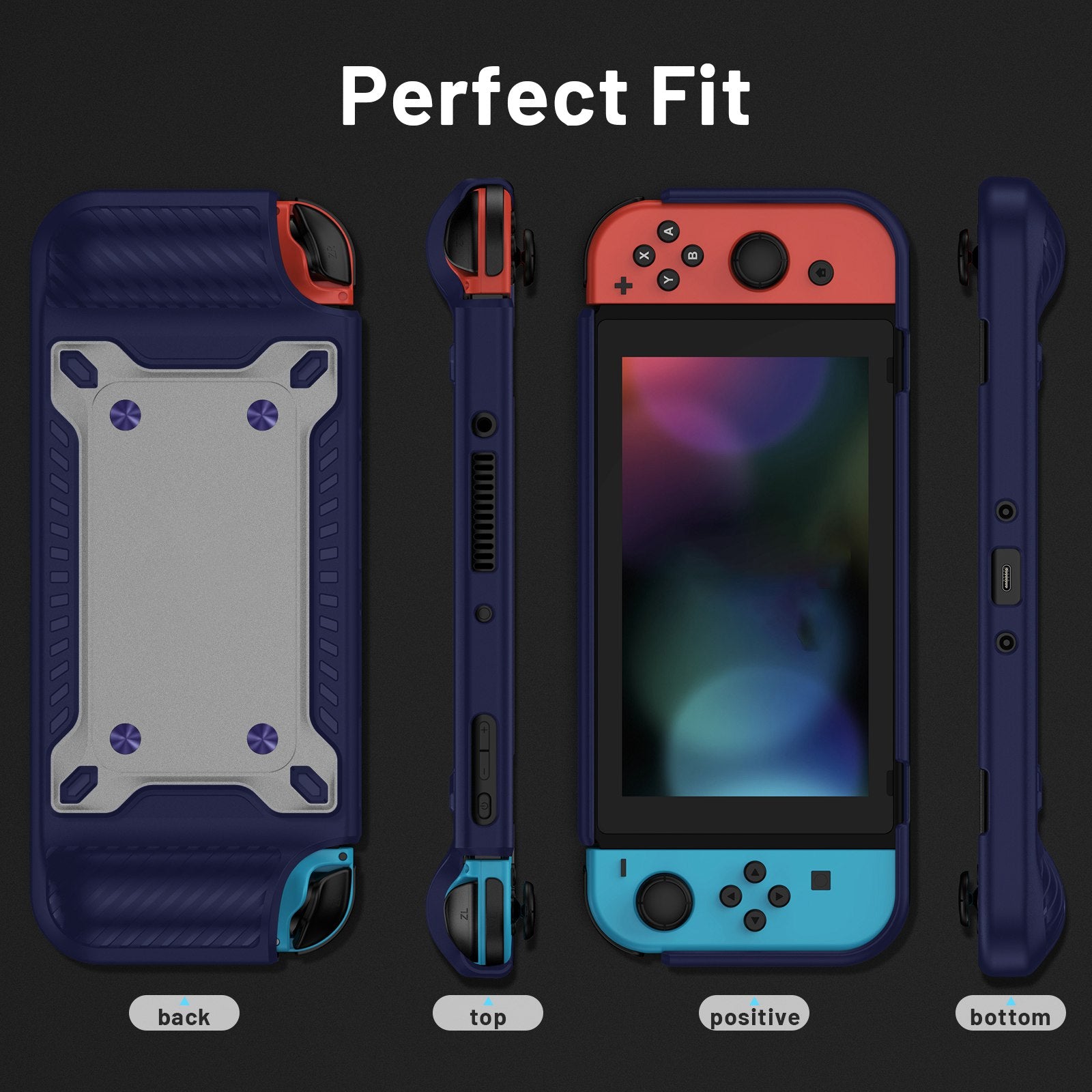 Shockproof Case Anti-Drop Cover for Nintendo Switch OLED Game Console Ergonomic Grip Protective Case (Type A) Shockproof Case Anti-Drop Cover for Nintendo Switch OLED Game Console Ergonomic Grip Protective Case (Type A)